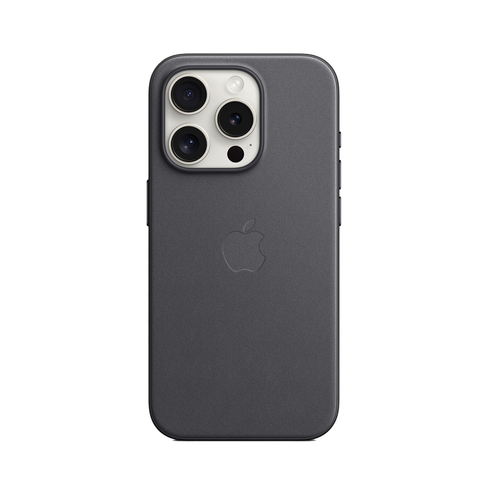Coque en tissage fin Noir avec MagSafe pour iPhone