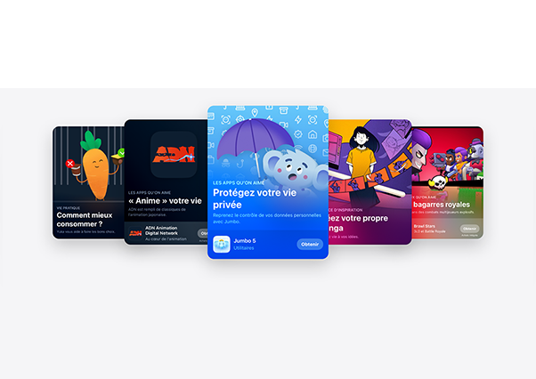 Une sélection des meilleurs jeux et applications disponibles sur l’app Apple Store présentés côte à côte