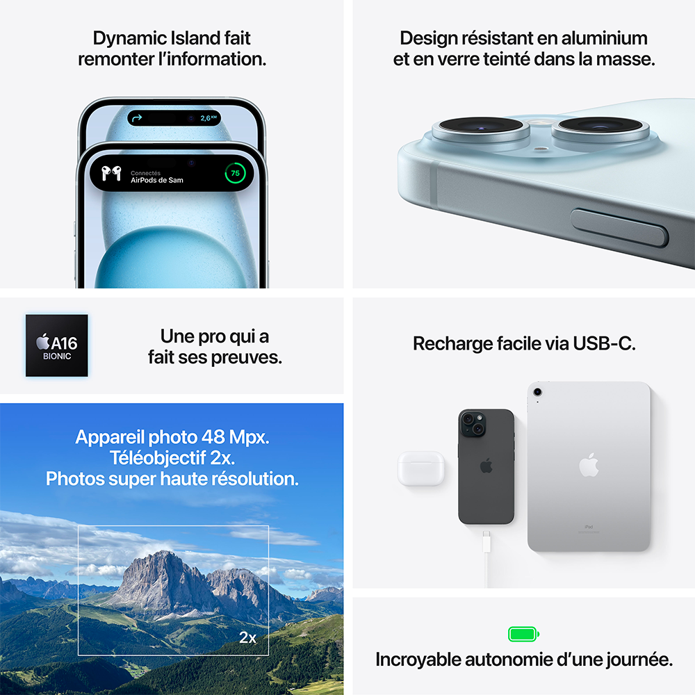 Gabarit iPhone 15 bleu 2