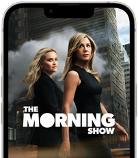 Écran d’un iPhone 17e affichant la série Apple TV+ The Morning Show
