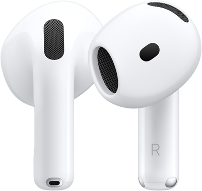 AirPods 5, vue avant et arrière illustrant le design
