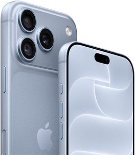 iPhone 18 Pro, glacier, vue avant et arrière montrant le Ceramic Shield, le système caméra à trois objectifs