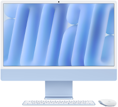 iMac, face avant, couleur bleue